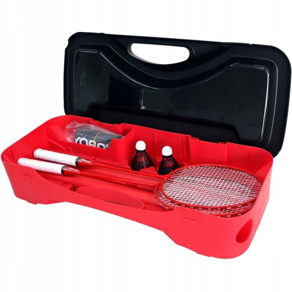 Kayoba Badmintonset - Netz, Schlägerset mit Querruder