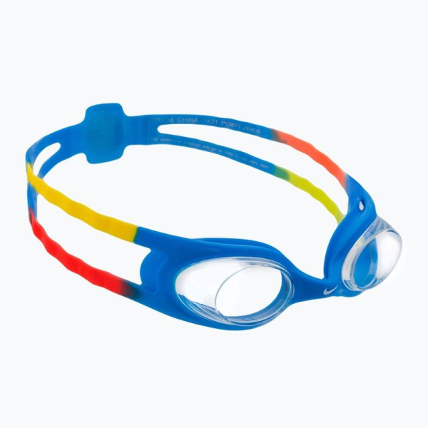 Nike Easy Fit Kids Goggle Schwimmbrille, Farbe gelb-blau