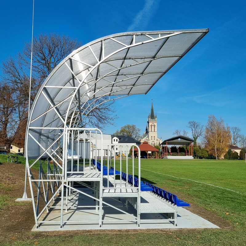 Fixed covered grandstand - for outdoor use