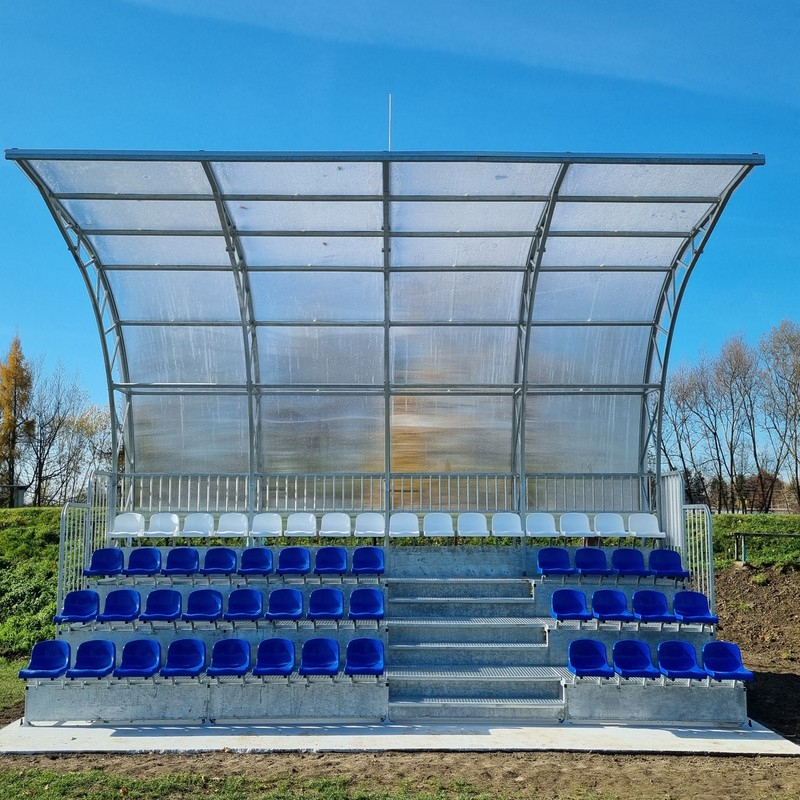 Fixed covered grandstand - for outdoor use