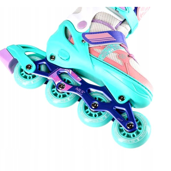 Nils Extreme Inline-Skates, NJ1828A, Farbe weiß-mintrosa