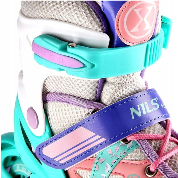 Nils Extreme Inline-Skates, NJ1828A, Farbe weiß-mintrosa