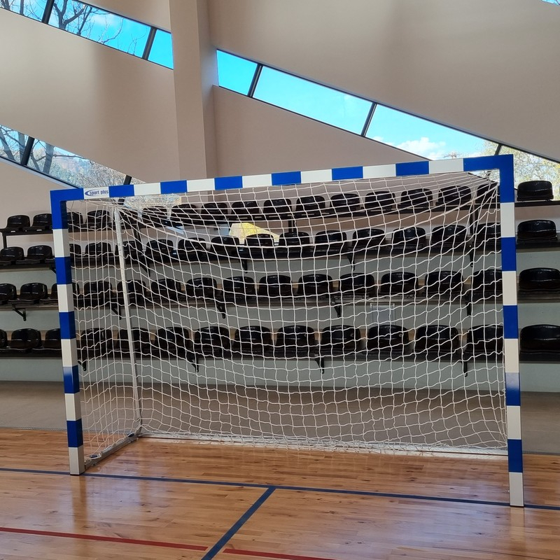 Soccer goals 5 x 2 m, aluminum, portable, oval profile 120/100 mm