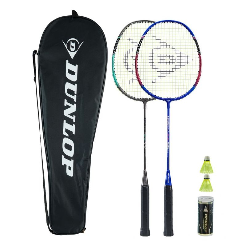 Dunlop Nitro Star 2 player badminton set (2 rackets+2 darts)