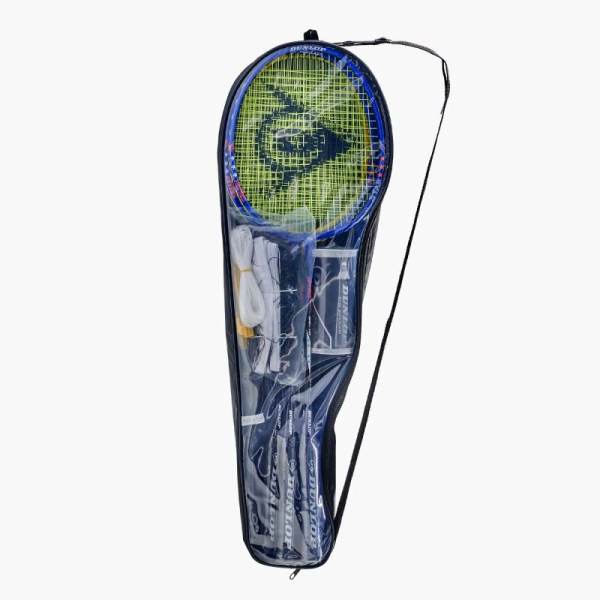 Dunlop Nitro Star SSX 1.0 4 Spieler Badminton Set (4 Schläger+2 Federbälle+Stangen+Gitter)