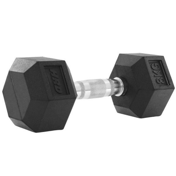 Beltor HRD System Line Hex Cast Iron Rubber Dumbbell 10kg