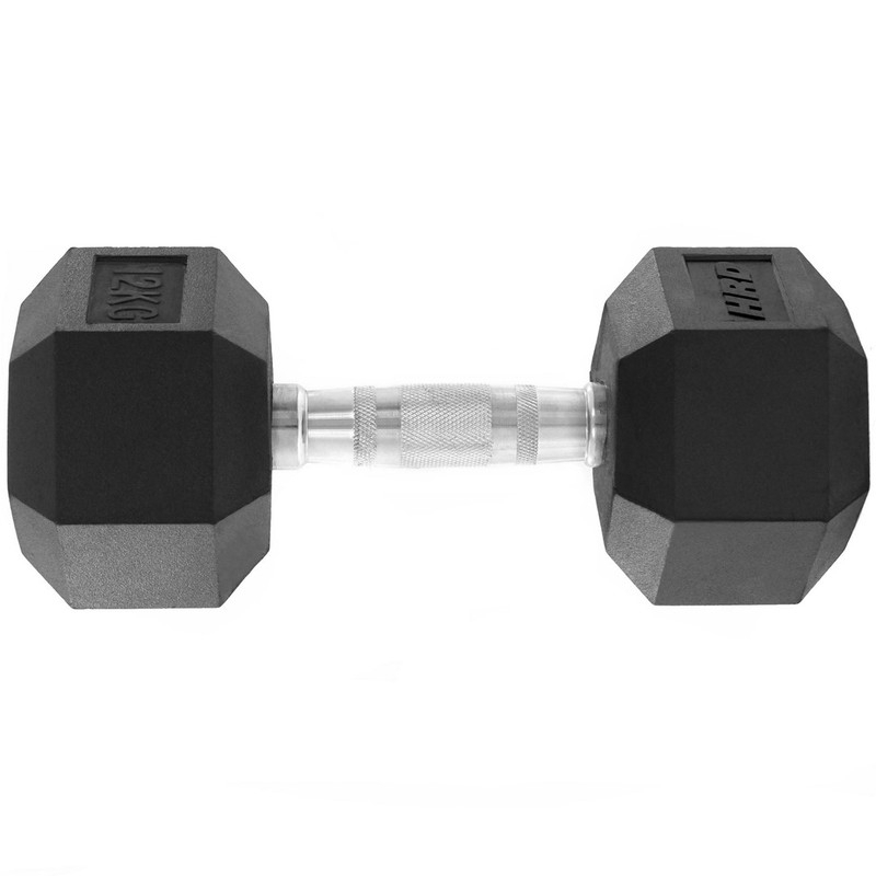 Beltor HRD System Line Hex Cast Iron Rubber Dumbbell 12kg