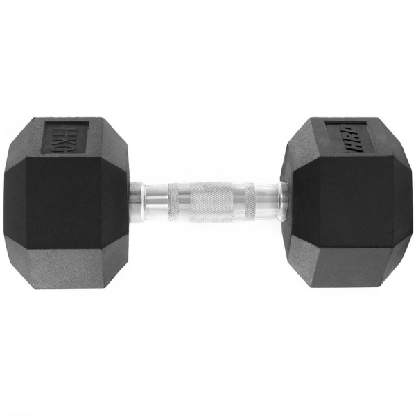 Beltor HRD System Line Hex Cast Iron Rubber Dumbbell 14kg