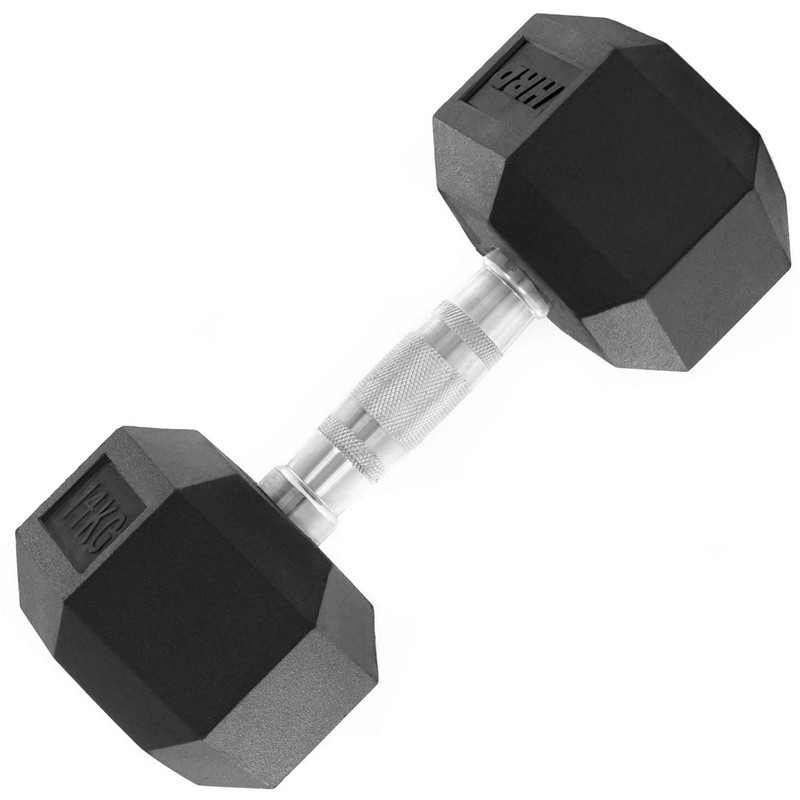 Beltor HRD System Line Hex Cast Iron Rubber Dumbbell 14kg