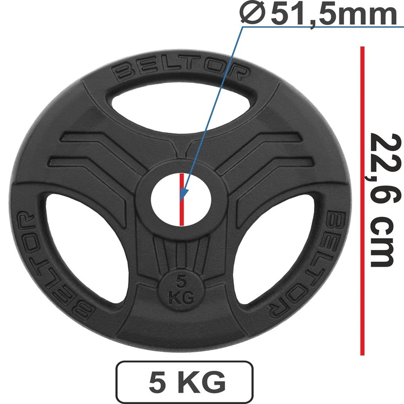 kópia z kópia z Beltor Obciążenie Żeliwne Kierownica "FASTGRIP" / Iron Handle Plates 51,5 mm CZARNE