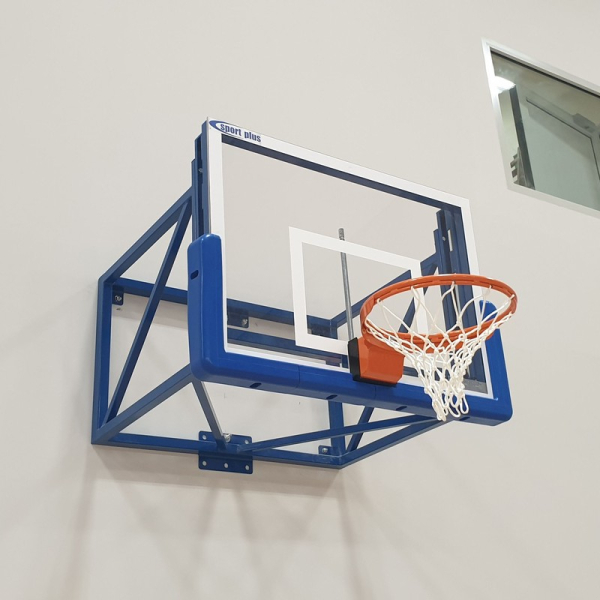 Fiksēta basketbola konstrukcija, 120x90 cm aizmugures dēļiem