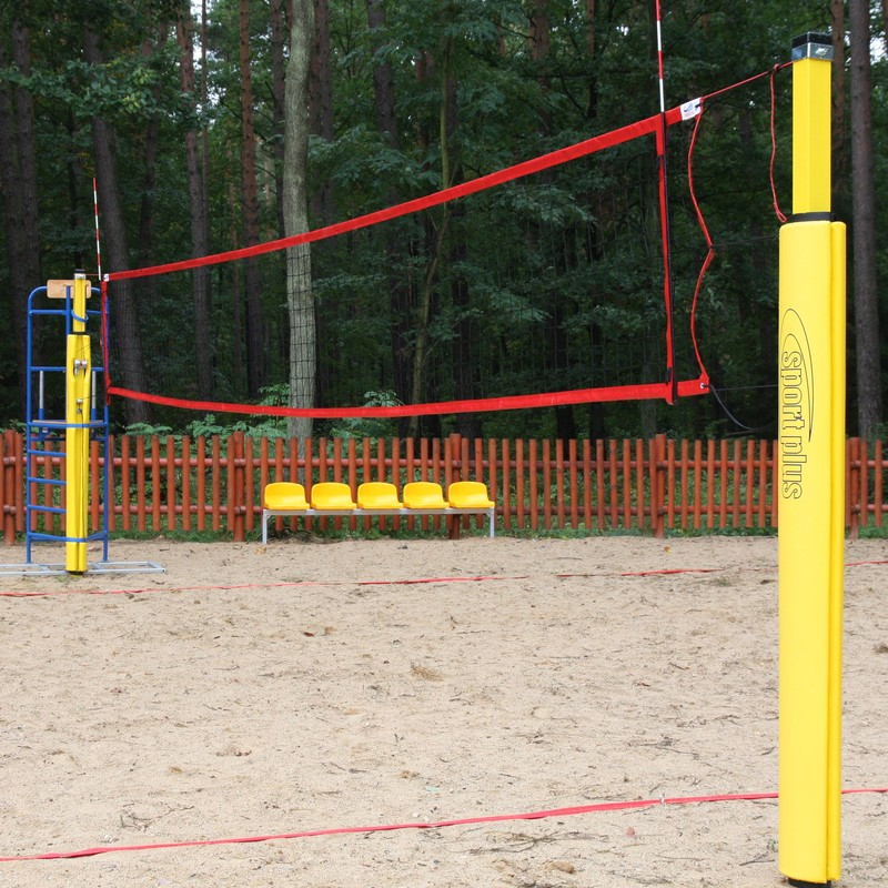 Beach volleyball posts, aluminum 80x80, painted