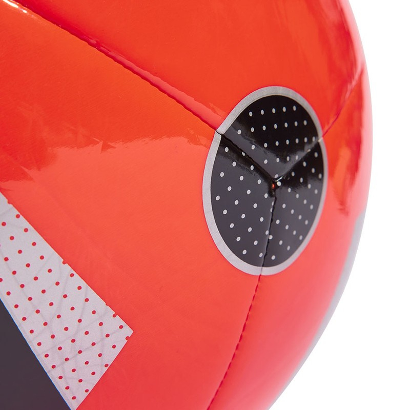 Adidas Euro24 Club Fußballliebe Fußball, Größe 5, Farbe rot, schwarz und silber