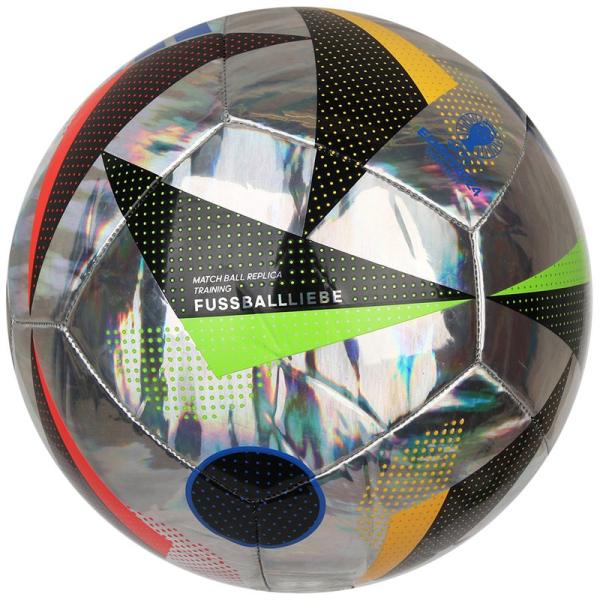 Adidas Euro24 Training Fußball, Größe 5, Farbe silber/schwarz