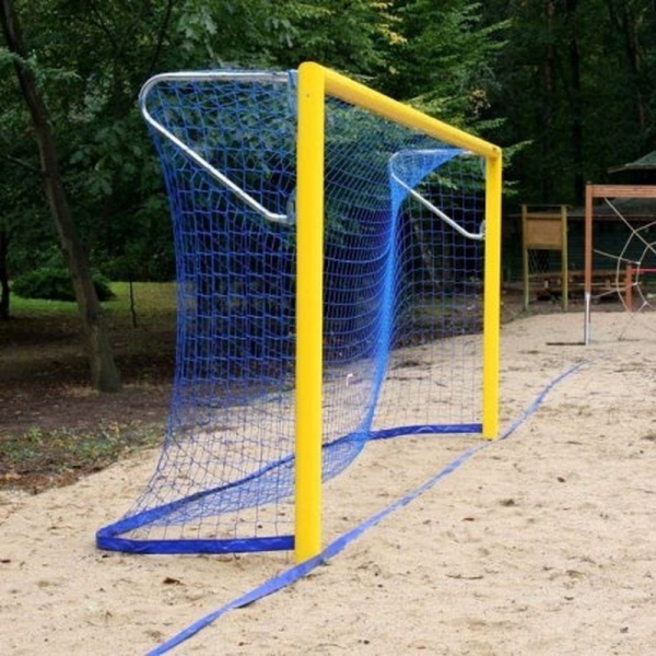 Strandfußballnetze 5,50 x 2,20 m, PP 3 mm, Tiefe 80/80 cm mit 400 g Belastbarkeit