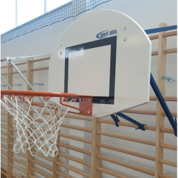 Basketball-Set, aufgehängt an einer Gymnastikleiter, mit MiniStreetBall 90 x 70 cm Backboard