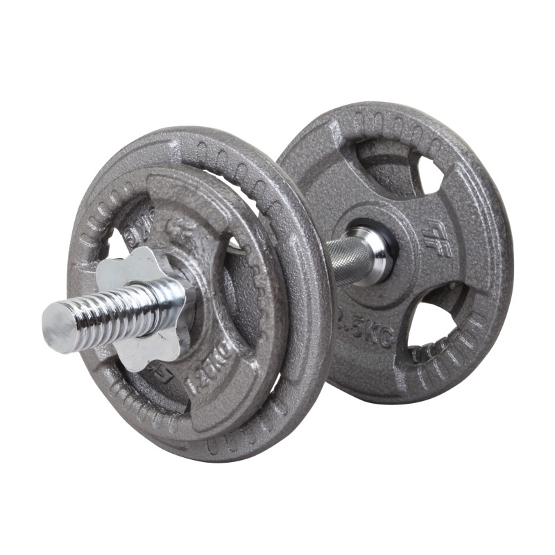 Beltor PF Line Hantla żeliwna - Cast Iiron Dumbbell szara-hammertone 10kg / 28mm