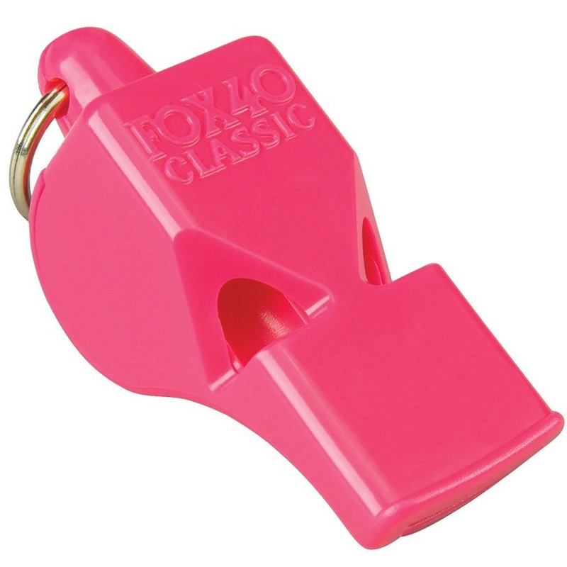 Fox 40 Classic Safety whistle with cord, pink color