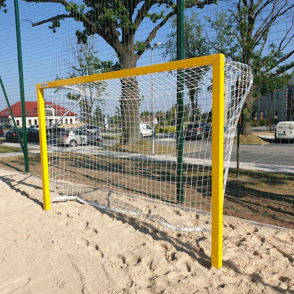 PP4 Beachhandballnetze, 3 x 2 m, Tiefe 80/80 mit Bodenrandbeschwerung