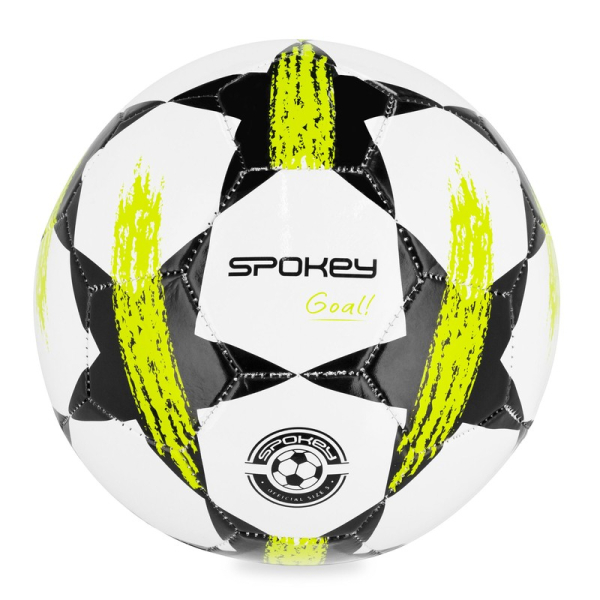 Spokey Goal soccer, size 5, white-black-yellow color