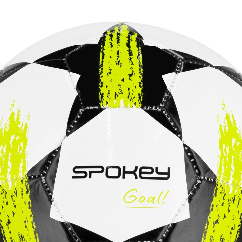 Spokey Goal soccer, size 5, white-black-yellow color