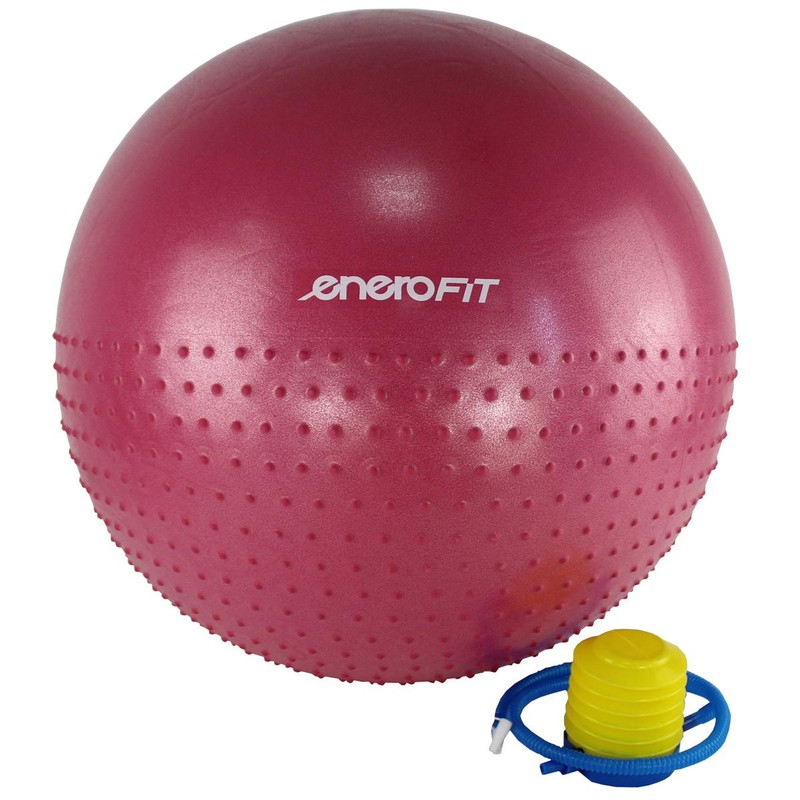 Enero Gymnastikball mit Half Fit Massagegerät 65 cm