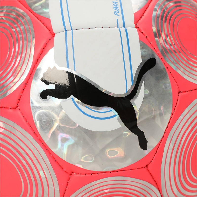 Puma Cage Fußball, Größe 5, rosa und silberne Farbe