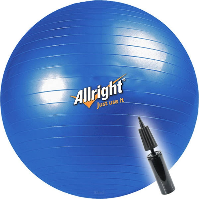 Allright Gymnastikball, 75 cm, Farbe blau