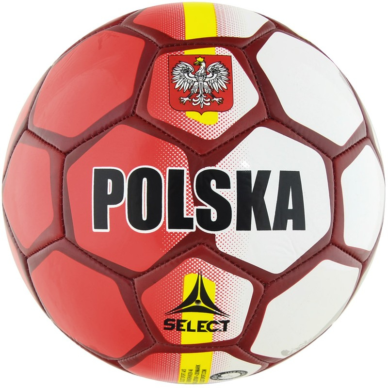 Select Poland Fußball, Größe 5, rot und weiß