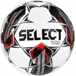 Select Futsal Samba FIFA Basic v22 Fußball, Größe 4, Farbe weiß-silber-rot-schwarz