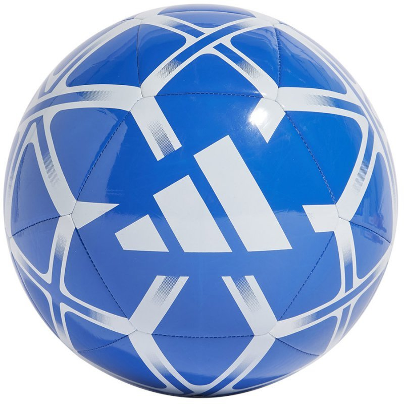 Adidas Starlancer Club soccer ball, size 5, color white and blue