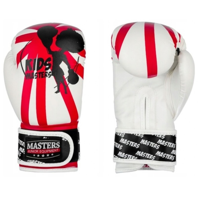 Masters MJE-RPU-KM Boxhandschuhe, Größe 4, Farbe rot und weiß