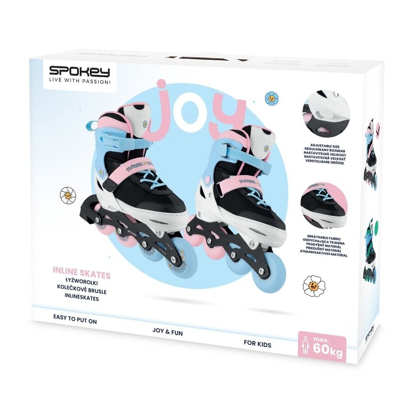 Spokey Inline-Skates, 4 in 1, Quattro 942544, Farbe rosa