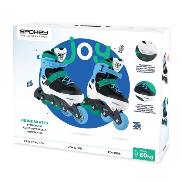 Spokey inline skates, 4 in 1, Quattro 942276, green color