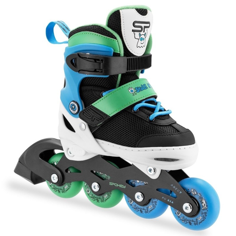 Spokey inline skates, 4 in 1, Quattro 942276, green color