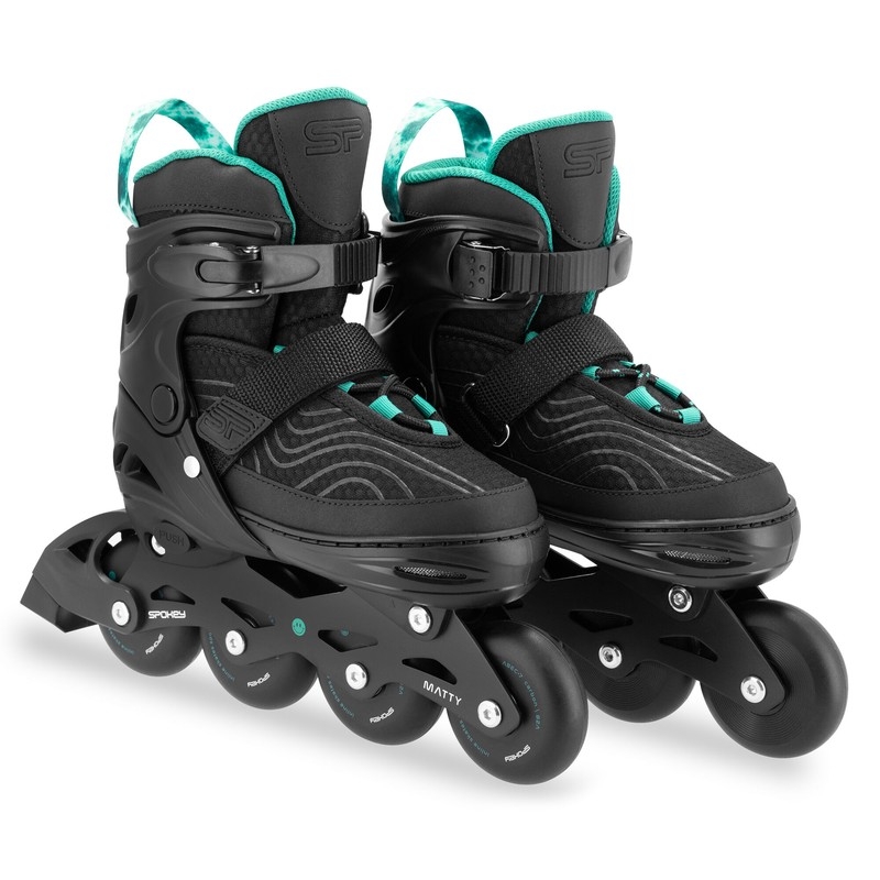 Spokey inline skates, 4 in 1, Quattro 943453, size 35-38, turquoise color