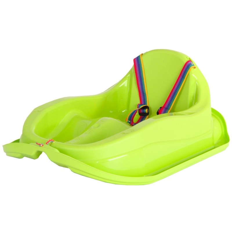 Mini plastic sled, green