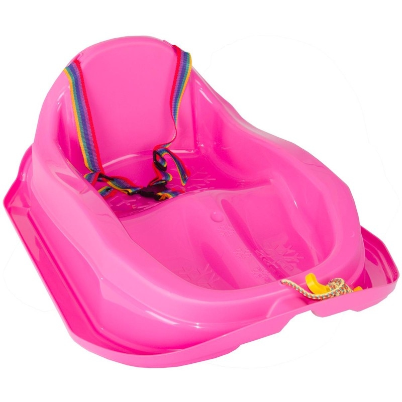 Mini-Plastikschlitten, rosa