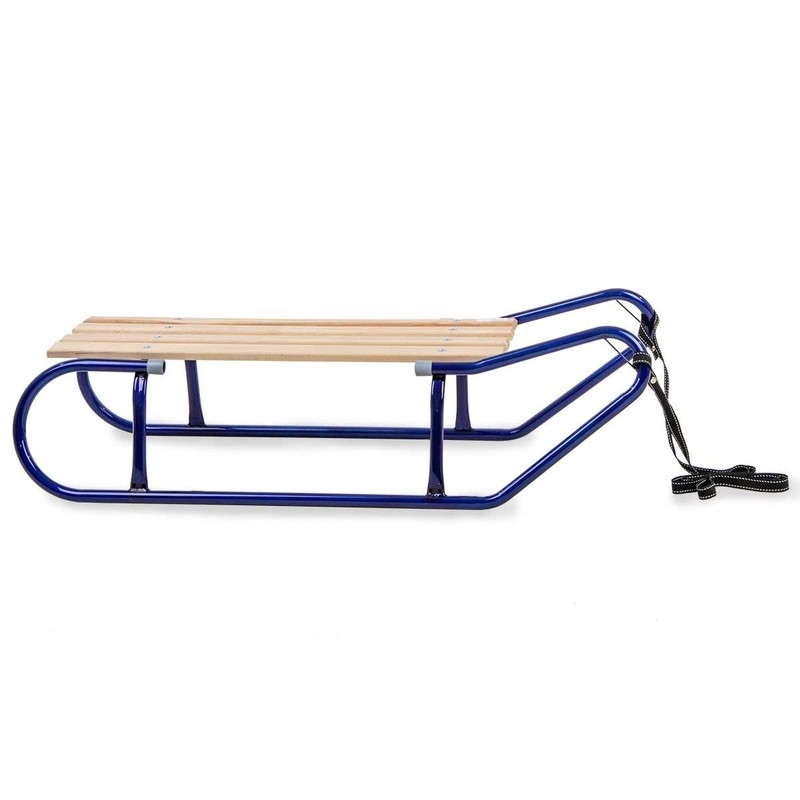 Metal sled, 2 persons, blue