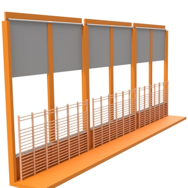 Rollladensystem für Verdunkelungsvorhänge mit elektrischem Antrieb