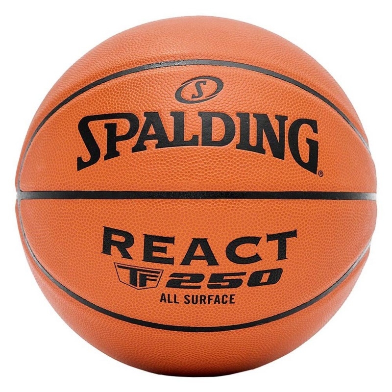 Spalding React TF 250 Indoor/Outdoor Basketball, Größe 7