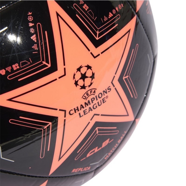 Adidas UCL Club soccer ball, size 5, black and pink color