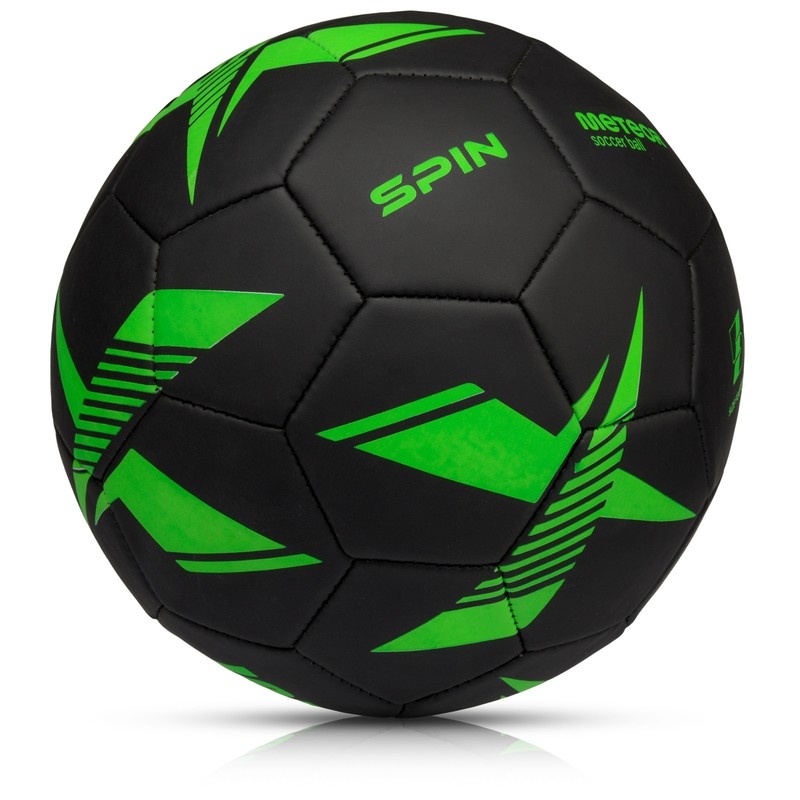 Meteor Spin soccer, size 5, black-green color