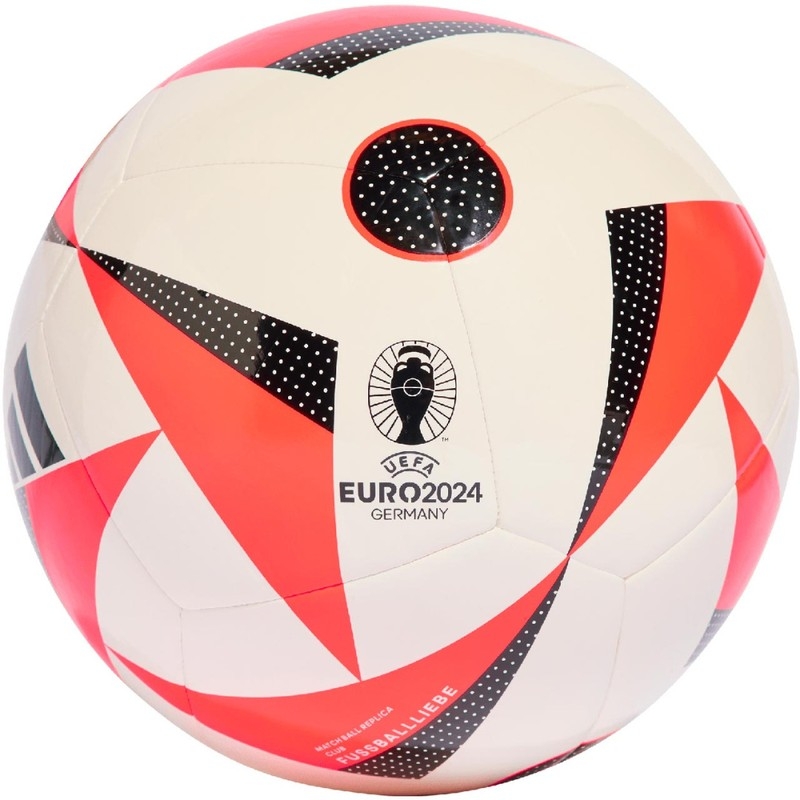 Fotbalový míč Adidas Euro24, velikost 4, barva bílá/červená/černá