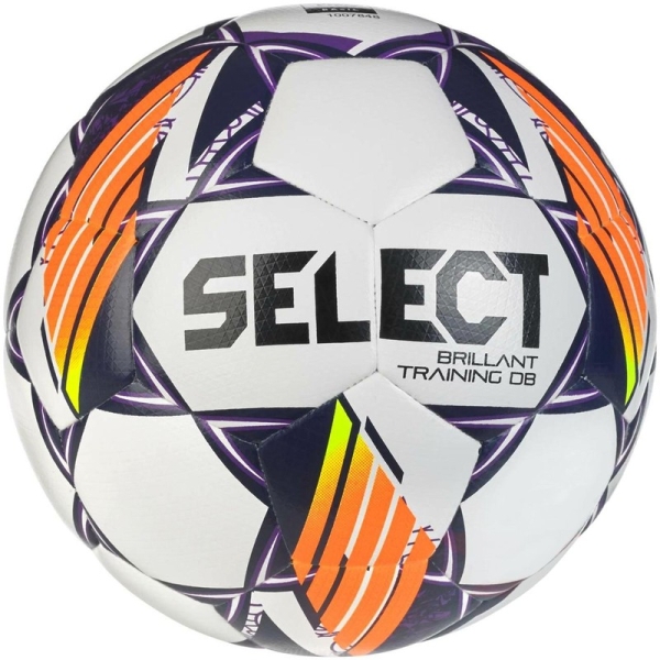 Select Brillant Training DB futbalová lopta, veľkosť 5, bielo-šedo-oranžová