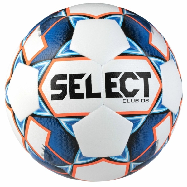 Fotbalový míč Select Club DB, velikost 4, barva bílo-modro-oranžová