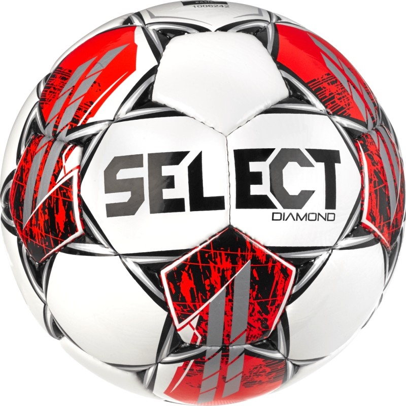 Select Diamond Fußball, Größe 5, Farbe weiß und rot