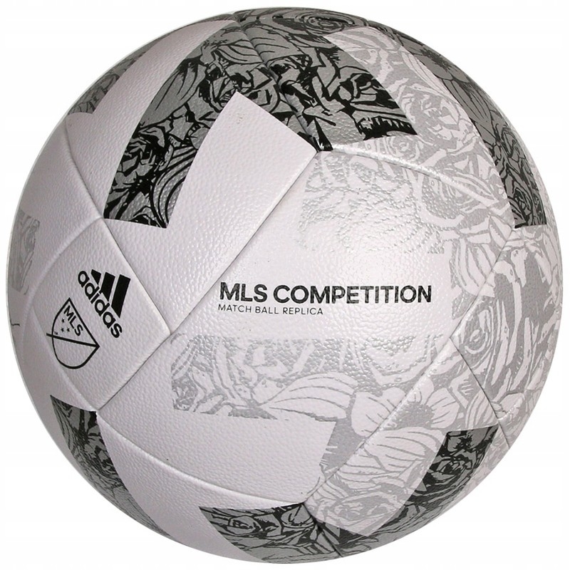 Piłka nożna Adidas MLS Competition, rozmiar 5, kolor biało-czarno-szara