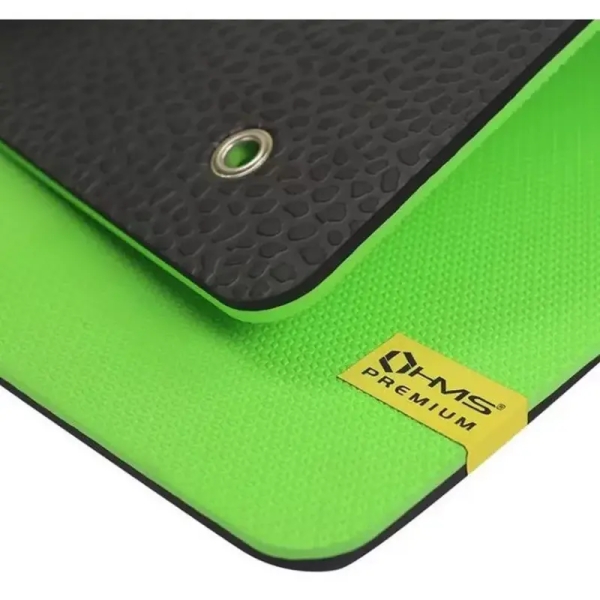 HMS MFK01 club fitness mat with holes, green and black color