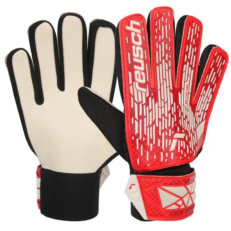 Reusch Attrakt Starter Solid Junior goalkeeper gloves, red and white color